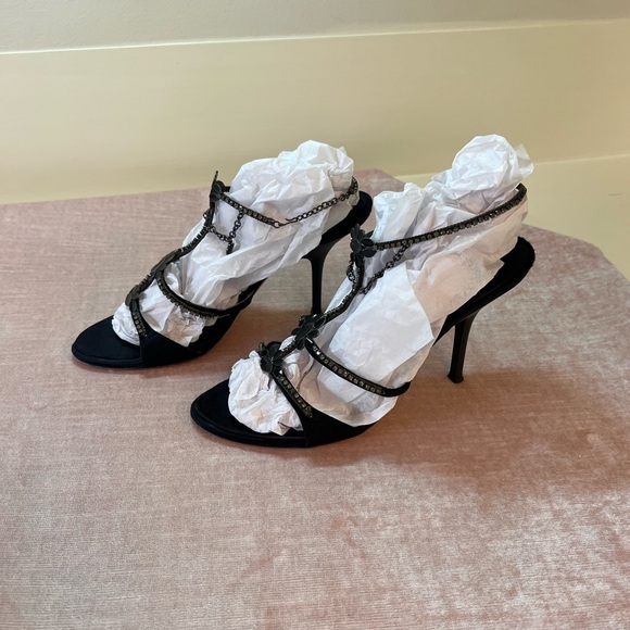 Giuseppe Zanotti Jeweled Black Heels, EU Size 37.5, US Size 7 - Picture 2 of 7